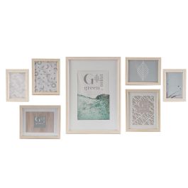 DKD Home Decor Marco de Fotos Set de 7 Verde Menta y Natural MDF y Cristal 45 x 32.5 cm Precio: 15.79000027. SKU: S3024103