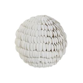 Bola Decoracion Mediterraneo DKD Home Decor Blanco 12 x 12 x 12 cm (4 Unidades)