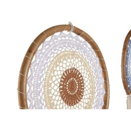 Atrapasueños Boho DKD Home Decor Azul Crema 1.5 x 105 x 32 cm (4 Unidades)