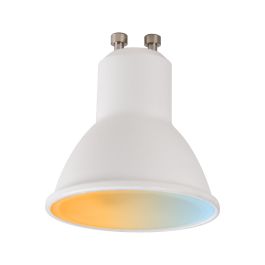 Muvit Bombilla Io Gu10 5.5W RGB, Compatible con Google Home, Alexa y Siri, Luz LED Multicolor y Blanca, Control por Smartphone