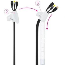 Organizador de Cables NANOCABLE 10.36.0002-W Blanco Plástico