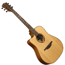 Guitarra Acústica Lâg Dreadnought Cutaway A/E Tramontane 118 - Natural (Zurdos)