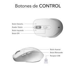 SUBBLIM COMFORT ERGO DUAL MOUSE BATTERY WHITE SUBBLIM COMFORT ERGO DUAL MOUSE BATTERY WHITE
