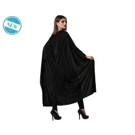 Capa Negra Larga Disfraz Halloween 130 cm para Vampiro Hechicero o Figura Espectral - Elegante y Misteriosa