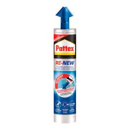 Pattex Re-new Silicona Sanitaria 280 ml - Base Agua, Resistente al Moho, Blanco Mate