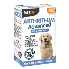 Vetiq Arthriti-Um Advanced Suplemento Articular con Glucosamina, Condroitina y Mejillón para Perros y Gatos - 45 Comprimidos Vetiq Arthriti-Um Advanced Suplemento Articular con Glucosamina, Condroitina y Mejillón para Perros y Gatos - 45 Comprimidos Precio: 17.5000001. SKU: B1D4PXNXCY