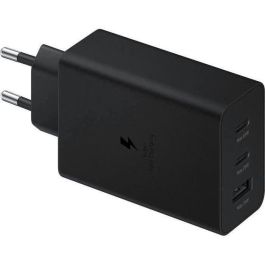 Samsung EP-T6530 Cargador de Pared Negro con 2 Puertos USB-C para Smartphone, Tableta, Portátil, Auriculares y Smartwatch