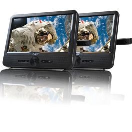 Reproductor de DVD portátil DJIX PVS906-50SM 9 - Doble pantalla - 2 horas de duración de la batería - Negro