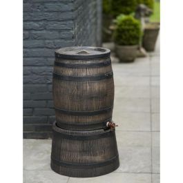 Colector de agua en forma de barril - NATURE - PE rotomoldeado - 50 litros - Accesorios incluidos Colector de agua en forma de barril - NATURE - PE rotomoldeado - 50 litros - Accesorios incluidos