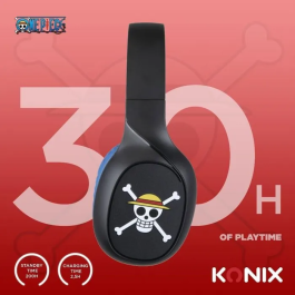 Konix Auriculares inalámbricos supraaurales Konix One Piece, Bluetooth 5.3, batería 30 horas, para smartphones y tablets