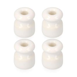 Edm Aislador para cable trenzado blanco porcelana Ø15.5x18mm (4 unid.)