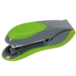 Q-connect Grapadora Metálica de Plástico, Capacidad 30 Hojas, Color Verde y Gris