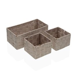 Juego de Cestas Versa Paja Polipropileno Fibra de maíz 14 x 10 x 27 cm