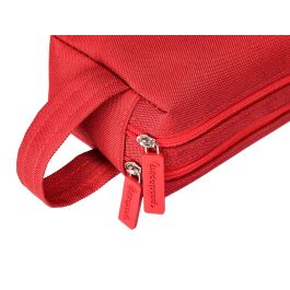 Estuche Portatodo Liderpapel Classic Rectangular Con Asa 2 Cremalleras 210 X80 mm Rojo