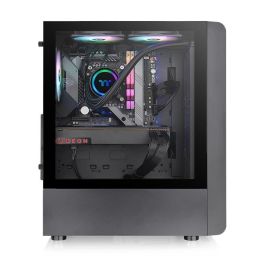 Thermaltake S200 TG ARGB Caja Midi Torre para PC Negra con Panel Lateral de Cristal Templado e Iluminación ARGB