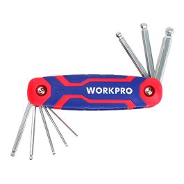 Workpro Llaves Allen Plegables CR-V con Punta Esférica, Juego Métrico de 8 Piezas (1.5-8 mm) Precio: 8.68999978. SKU: B135JKJ25N