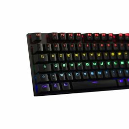 The G-Lab GLA3760162067545 Teclado Mecánico para Juegos Keyz Carbon con Retroiluminación, Interruptores Azules y Reposamuñecas (FR)