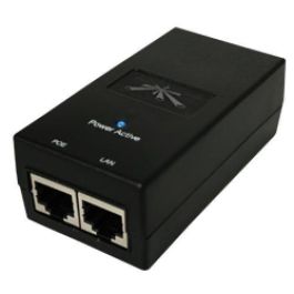 Ubiquiti 24VDC @ 0.5A, RJ-45 Adaptador PoE Ethernet con Protección ESD y Compatibilidad airGateway - POE-24-12W-G