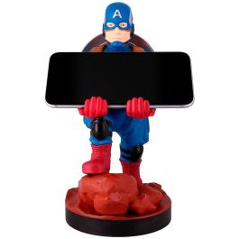 Cable Guy Soporte Capitán América Marvel 20cm para Mando de PS5, Xbox, iPhone y Móviles