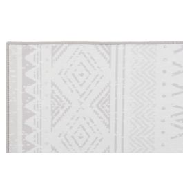 DKD Home Decor Alfombra Boho Gris Blanco 180 x 0.4 x 120 cm Poliester