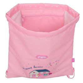 Bolsa Mochila con Cuerdas Glow Lab Sweet home Rosa 26 x 34 x 1 cm