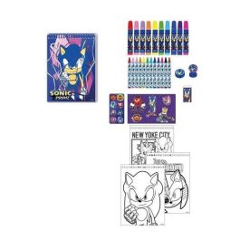 Set Papelería Coloreable Display Sonic 30.0 X 30.0 X 2.5 Cm