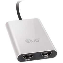 Club3D Adaptador Thunderbolt 3 a Dual HDMI 2.0 4K@60Hz - Gris/Plata