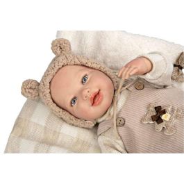 Muñecas Arias Muñeco Reborn Ruben c/cojin, Cuerpo Blando 45 cm