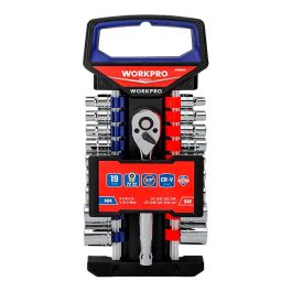 Juego de carraca y vasos 3/8 pulg, 19 piezas, (métrico-sae) Precio: 29.49999965. SKU: B1EV4ANG95