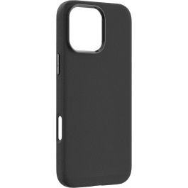eSTUFF Funda INFINITE VENICE de cuero magnético para iPhone 16 Pro - Negra, 86% material reciclado