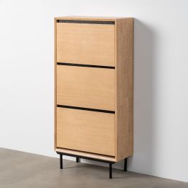 Zapatero Natural-Negro Madera-Metal 60 X 25 X 123 cm Precio: 360.0113. SKU: B1KN25H6JH