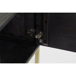 Mueble Tv Moderno DKD Home Decor Negro Dorado 38 x 51 x 147 cm Mueble Tv Moderno DKD Home Decor Negro Dorado 38 x 51 x 147 cm
