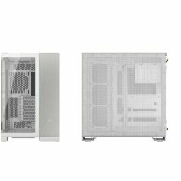CORSAIR CC-9011285-WW Caja PC Torre Media 6500X, Aluminio Blanco/Gris Satinado