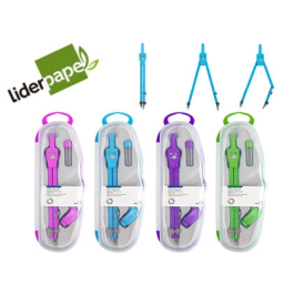 Liderpapel Compás Articulado con Adaptador Universal, Minas 2mm, Estuche Incluido, Colores Surtidos, Longitud 14cm Precio: 3.69000027. SKU: B1AJ955BSB