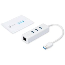 Tp-Link Adaptador USB 2 en 1 con Hub de 3 Puertos USB 3.0 y Adaptador Ethernet Gigabit