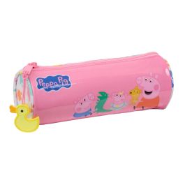 Safta Portatodo redondo Peppa Pig Baby Pig 20x7x7cm, estuche escolar para niños de 3 años+