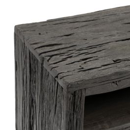 Mueble Tv Negro Madera / Acero Salón 160 X 40 X 59 cm