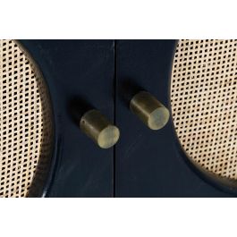 DKD Home Decor Buffet Moderno Negro Natural Mango Ratan 40 x 65 x 150 cm