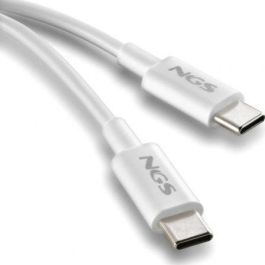 NGS Cable USB Tipo-C Macho - USB Tipo-C Macho ZYRO 60W-1 Blanco 1m Carga Rápida 60W USB 2.0 480Mbps