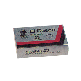 El casco Grapas nº23 Caja de 1000 unidades Alambre Galvanizado Patas 6mm