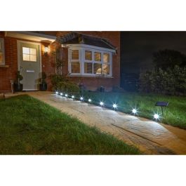 Smart Garden SMARDTV Guirnalda Solar de Múltiples Puntos con 10 Focos LED Regulables, 5 Lúmenes, Cable 6.5m, Encendido Automático