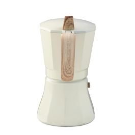 Cafetera petra crema de aluminio de 6 taza