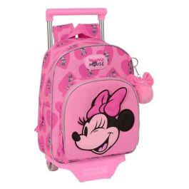 Mochila Escolar con Ruedas Minnie Mouse Loving Rosa 28 x 34 x 10 cm