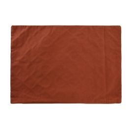 DKD Home Decor Funda de Cojín de Algodón y Poliéster Terracota con Cremallera 40 x 60 cm