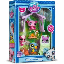 Pack temático 3 Mascotas - BANDAI - Littlest Pet Shop Camping - Animales y accesorios