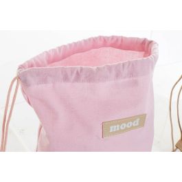 DKD Home Decor Mochila Shabby Colección Pastel Claim Rosa Azul Marrón Lona Poliéster 36x28x1 cm (Pack 12 Unidades)