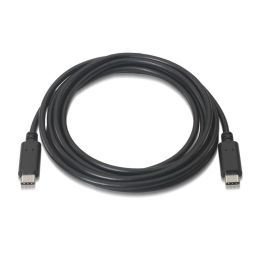 AISENS - CABLE USB 2.0 3A, TIPO USB-C/M-USB-C/M, NEGRO, 3.0M
