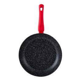 San Ignacio Sartén Toledo Ø28 cm Aluminio Forjado Antiadherente Marmolado Inducción Mango Rojo Tácto Suave