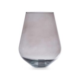 Jarrón de Cristal en Forma de Vaso, 28 cm Gris - Giftdecor Jarrón de Cristal en Forma de Vaso, 28 cm Gris - Giftdecor