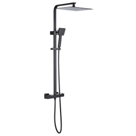 Oceanic Columna de Ducha Mezclador Termostático Cuerpo Frío Rociador Cuadrado 30x30 cm Negro Mate Precio: 157.49999969. SKU: B1GF48RNC9
